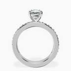 14ct White Gold Adele Side Stone Lab Diamond Ring side right image one
