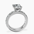 18kt White Gold Adele Side Stone Lab Diamond Ring side right image one