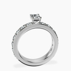 14kt White Gold Adele Side Stone Lab Diamond Ring side right image one