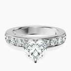 14kt White Gold Adele Side Stone Lab Diamond Ring front image