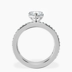 14kt White Gold Adele Side Stone Lab Diamond Ring side right image one