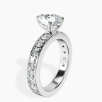 9ct White Gold Adele Side Stone Lab Diamond Ring standing product image one