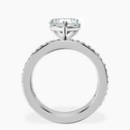 9ct White Gold Adele Side Stone Lab Diamond Ring side right image one