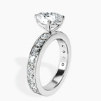 2.23 ct. heart Adele Side Stone Ring in 14kt white gold standing product image one