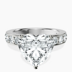 14kt White Gold Adele Side Stone Lab Diamond Ring front image