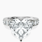 14kt White Gold Adele Side Stone Lab Diamond Ring front image