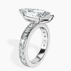 14kt White Gold Adele Side Stone Lab Diamond Ring standing product image one