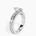 14kt White Gold Adele Side Stone Lab Diamond Ring standing product image one