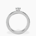 14kt White Gold Adele Side Stone Lab Diamond Ring side right image one