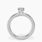 18kt White Gold Adele Side Stone Lab Diamond Ring side right image one