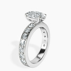 9ct White Gold Adele Side Stone Lab Diamond Ring standing product image one