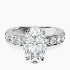 14kt White Gold Adele Side Stone Lab Diamond Ring front image