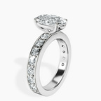 14kt White Gold Adele Side Stone Lab Diamond Ring standing product image one
