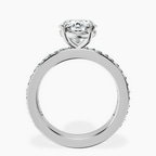 18kt White Gold Adele Side Stone Lab Diamond Ring side right image one