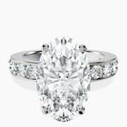 14kt White Gold Adele Side Stone Lab Diamond Ring front image