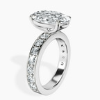 14kt White Gold Adele Side Stone Lab Diamond Ring standing product image one