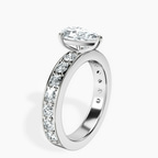 18kt White Gold Adele Side Stone Lab Diamond Ring standing product image one