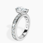 9ct White Gold Adele Side Stone Lab Diamond Ring standing product image one