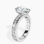 18kt White Gold Adele Side Stone Lab Diamond Ring standing product image one