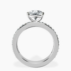 18kt White Gold Adele Side Stone Lab Diamond Ring side right image one