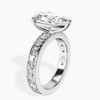 18kt White Gold Adele Side Stone Lab Diamond Ring standing product image one