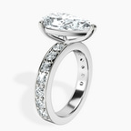 14kt White Gold Adele Side Stone Lab Diamond Ring standing product image one