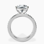 14kt White Gold Adele Side Stone Lab Diamond Ring side right image one