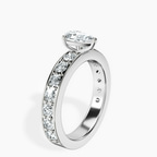 18kt White Gold Adele Side Stone Lab Diamond Ring standing product image one
