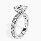 18kt White Gold Adele Side Stone Lab Diamond Ring standing product image one