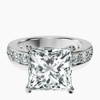 14kt White Gold Adele Side Stone Lab Diamond Ring front image