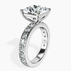14kt White Gold Adele Side Stone Lab Diamond Ring standing product image one