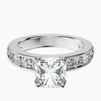 9ct White Gold Adele Side Stone Lab Diamond Ring front image