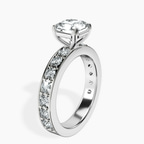 9ct White Gold Adele Side Stone Lab Diamond Ring standing product image one
