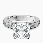 14kt White Gold Adele Side Stone Lab Diamond Ring front image
