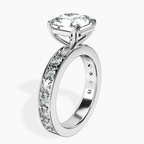 14kt White Gold Adele Side Stone Lab Diamond Ring standing product image one