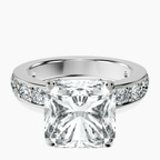 14kt White Gold Adele Side Stone Lab Diamond Ring front image