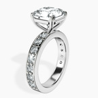 14kt White Gold Adele Side Stone Lab Diamond Ring standing product image one