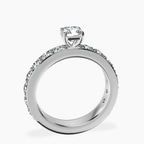 18kt White Gold Adele Side Stone Lab Diamond Ring side right image one
