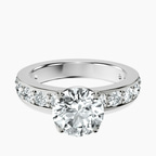 Platinum Adele Side Stone Lab Diamond Ring front image