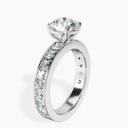 Platinum Adele Side Stone Lab Diamond Ring standing product image one