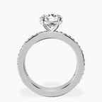 Platinum Adele Side Stone Lab Diamond Ring side right image one