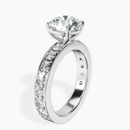 14kt White Gold Adele Side Stone Lab Diamond Ring standing product image one