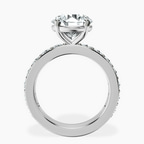14kt White Gold Adele Side Stone Lab Diamond Ring side right image one