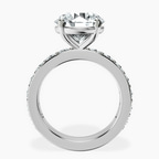 14kt White Gold Adele Side Stone Lab Diamond Ring side right image one
