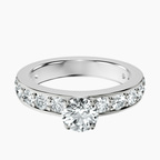 Platinum Adele Side Stone Lab Diamond Ring front image