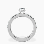 Platinum Adele Side Stone Lab Diamond Ring side right image one