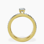 10kt Yellow Gold Adele Side Stone Lab Diamond Ring side right image one