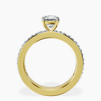 14kt Yellow Gold Adele Side Stone Lab Diamond Ring side right image one