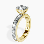 14kt Yellow Gold Adele Side Stone Lab Diamond Ring standing product image one