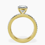 14kt Yellow Gold Adele Side Stone Lab Diamond Ring side right image one